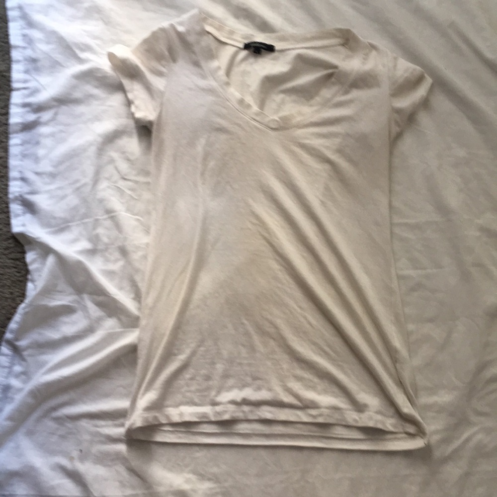 White v-neck